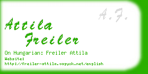 attila freiler business card